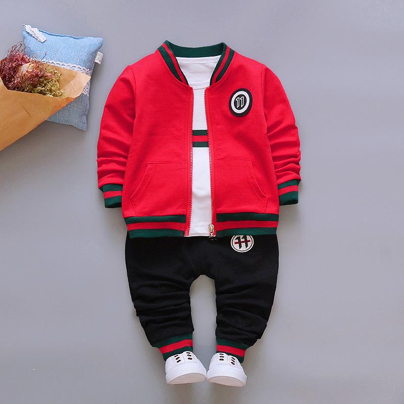 3-piece Sporty Coat & Sweatshirts & Pants for Toddler Boy Children's clothing wholesale - PrettyKid