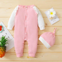 2-piece Ruffle Jumpsuit & Hat for Baby Girl - PrettyKid