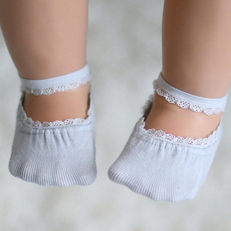 Baby Girls 10-Pairs Lace Solid Socks Sets Baby Accessories Wholesale - PrettyKid
