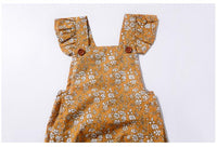 Baby Girls Summer Sleeveless Pastoral Vintage Floral Jumpsuit - PrettyKid