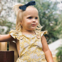 Baby Girls Summer Sleeveless Pastoral Vintage Floral Jumpsuit - PrettyKid