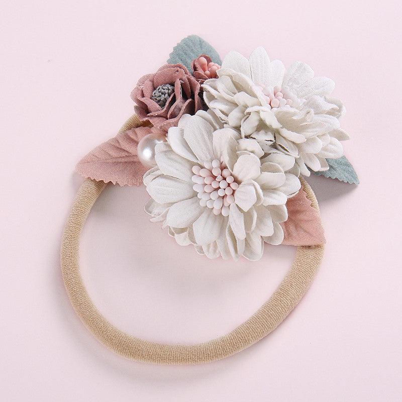 Children Girls Hand-stitched Pearl Flower Headdress Children's Apparel Wholesale - PrettyKid