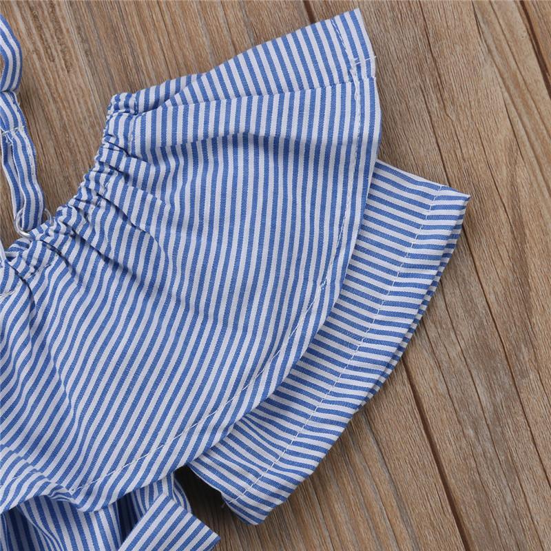 Girls Fashion Striped Suspender Dress - PrettyKid