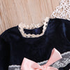 Toddler Girl's Lace Round Neck Lace Long Sleeve Princess Skirt - PrettyKid