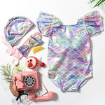 Hot Gold Cute Children's Swimsuit Female Spa One-piece Swimsuit Girls Baby Baby Princess Mermaid Swimsuit - PrettyKid