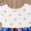 Toddler Girls Polka Dot And Ice Cream Cartoon Print Dress - PrettyKid