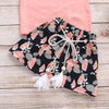 Girls Stylish Bow Top & Printed Allover Skirt - PrettyKid