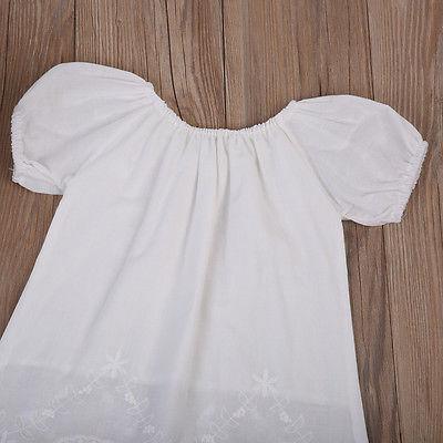 Toddler Girls Lace Princess Dress Solid Color Round Neck Dress - PrettyKid