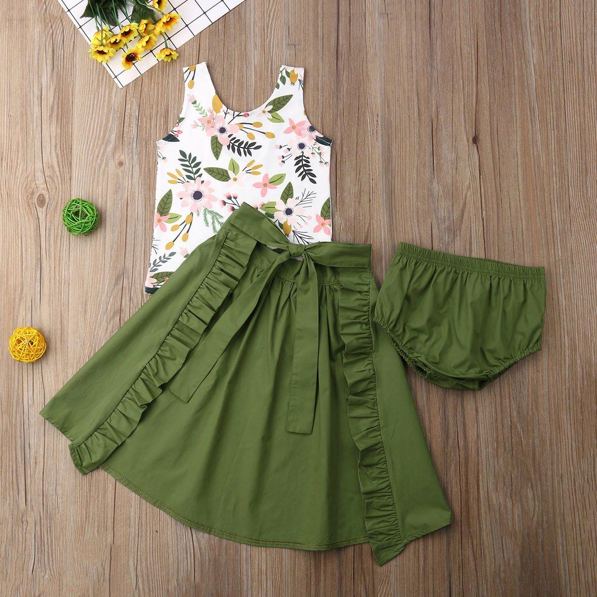 Toddler Girl 2-Piece Floral Tank Dress - PrettyKid