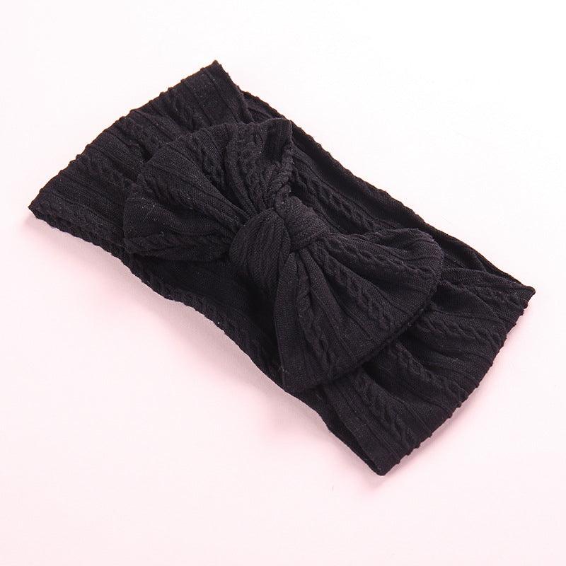 Baby Butterfly Hair Band Soft Jacquard Nylon Girls Wide Scarf Kids Designer Wholesale - PrettyKid