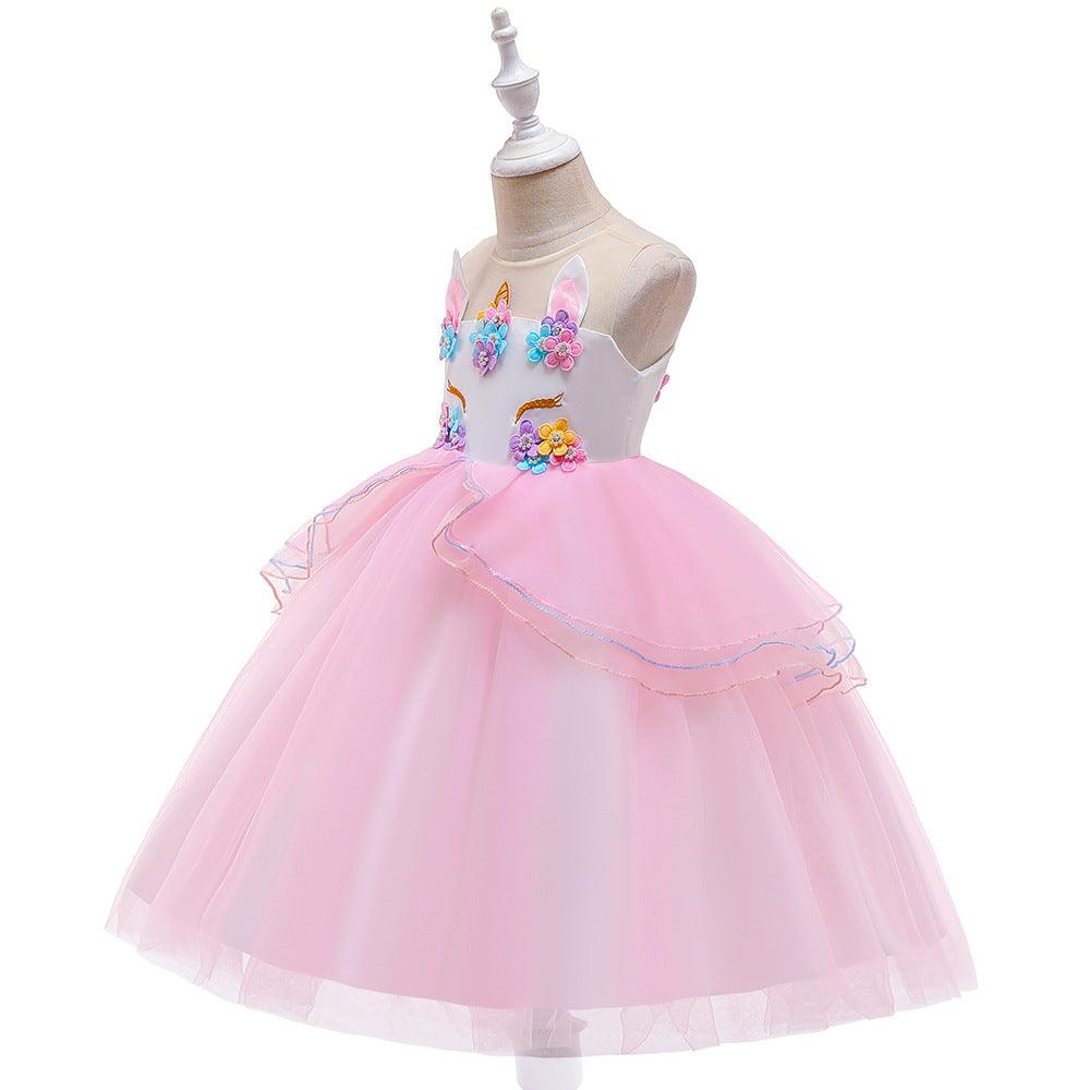 Children Girl's Unicorn Dress Children's Clothes Wholesale Suppliers - PrettyKid