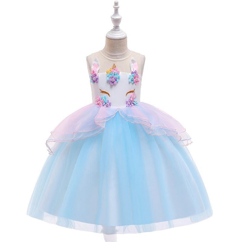 Children Girl's Unicorn Dress Children's Clothes Wholesale Suppliers - PrettyKid