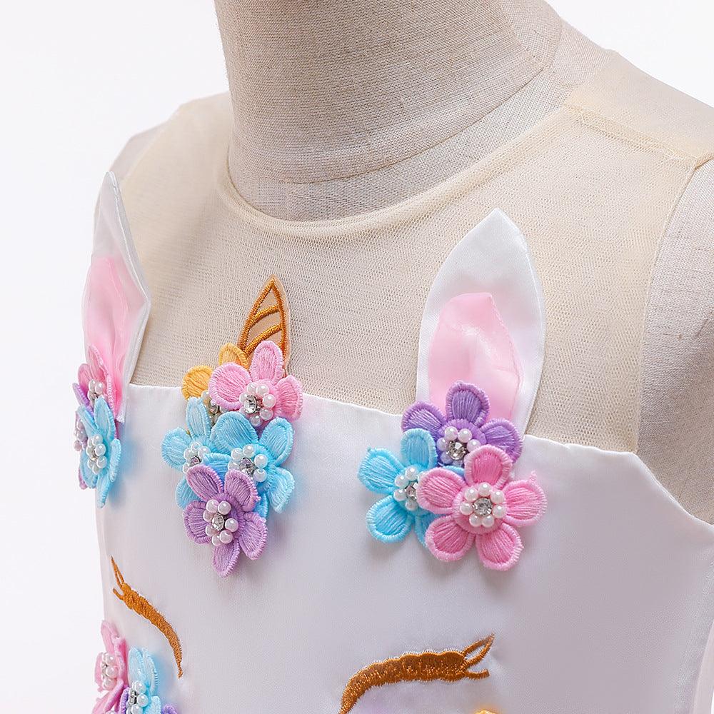 Children Girl's Unicorn Dress Children's Clothes Wholesale Suppliers - PrettyKid