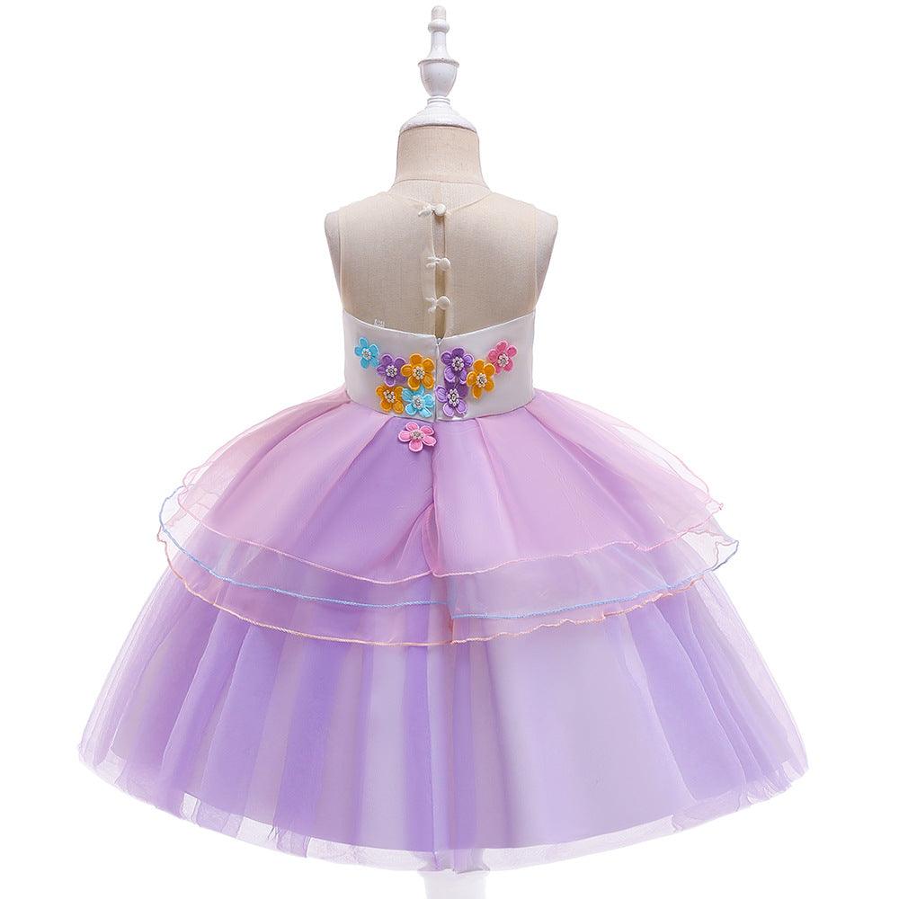 Children Girl's Unicorn Dress Children's Clothes Wholesale Suppliers - PrettyKid