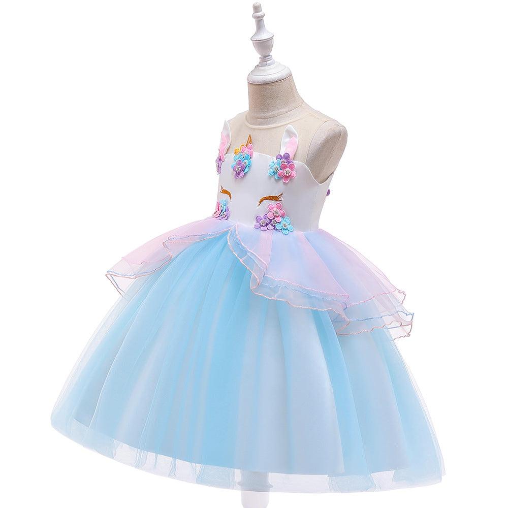 Children Girl's Unicorn Dress Children's Clothes Wholesale Suppliers - PrettyKid