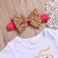 Toddler Girls Letter Sequin Bow Dress Mesh Princess Skirt - PrettyKid