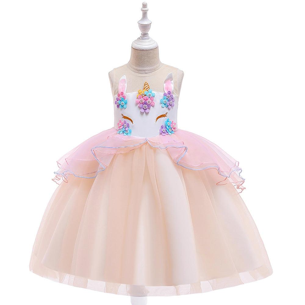 Children Girl's Unicorn Dress Children's Clothes Wholesale Suppliers - PrettyKid