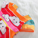 Toddler Girls Cartoon Cloud Print Dress Irregular Skirt Princess Dress - PrettyKid