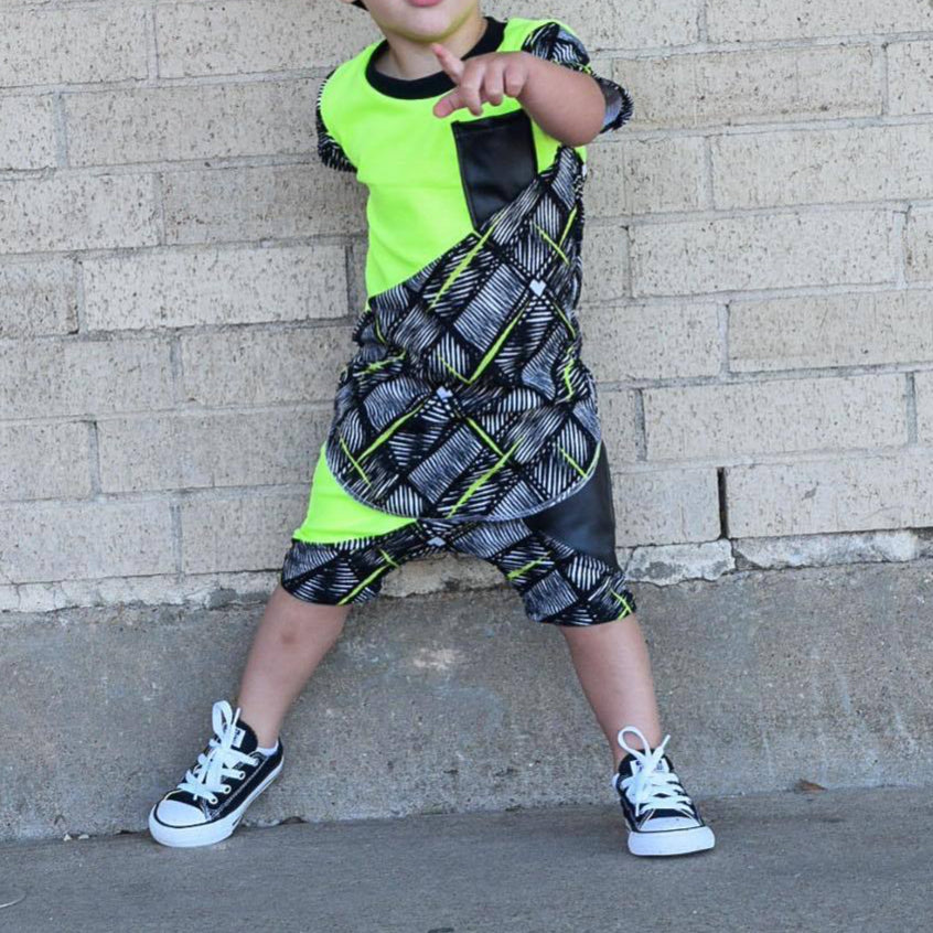 Color Block Wholesale Boys Clothing Sets T-Shirts And Shorts - PrettyKid