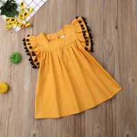 Toddler Girls Lovely Solid Color Girl Dress - PrettyKid