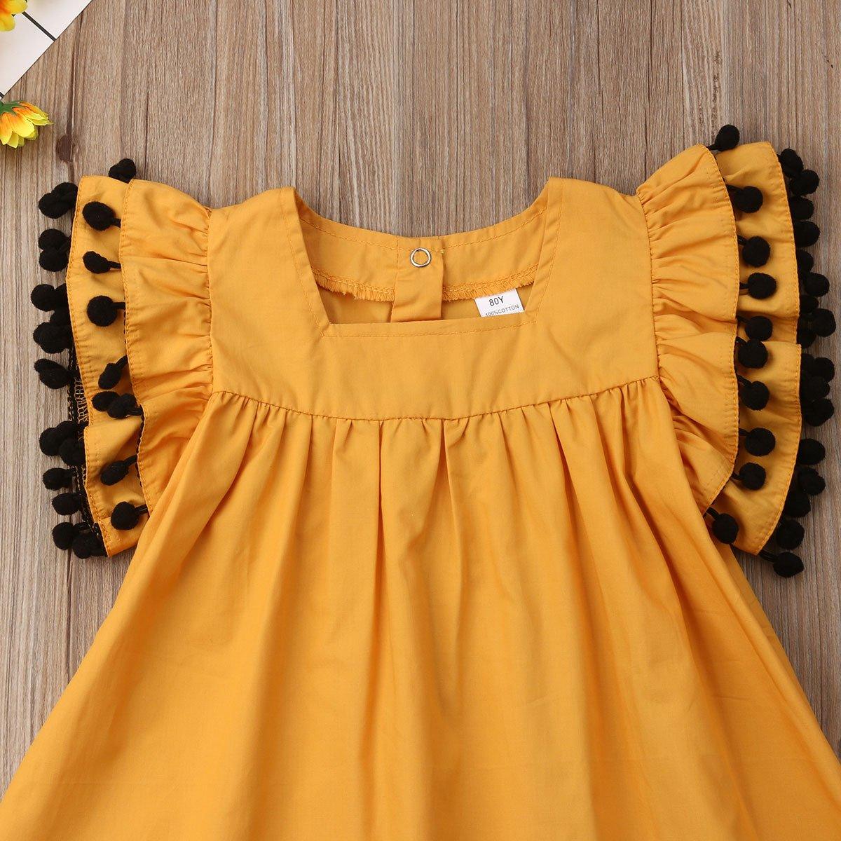 Toddler Girls Lovely Solid Color Girl Dress - PrettyKid