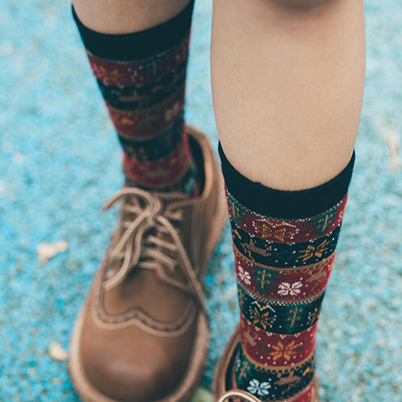 Women 10 Pairs Christmas Vintage Socks Sets Accessories Wholesale - PrettyKid