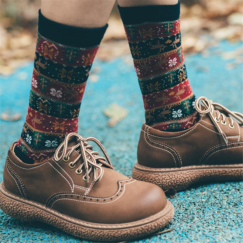 Women 10 Pairs Christmas Vintage Socks Sets Accessories Wholesale - PrettyKid