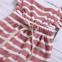 Toddler Kids Girls' Cotton Striped Straps Jumpsuit - PrettyKid