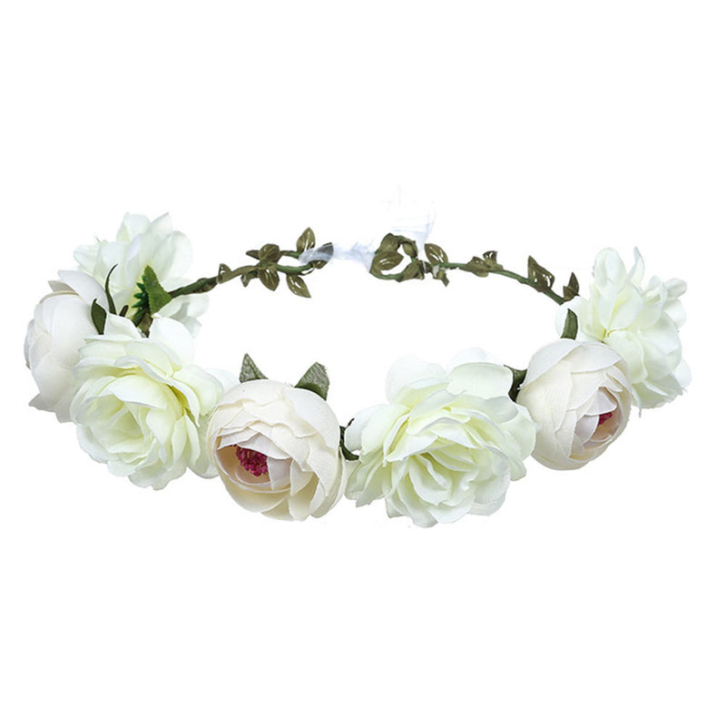 Ladies Girls Multi-color Simulation of Flowers Fabric Garland Jewelry - PrettyKid