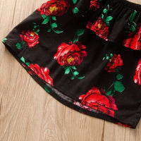 2pcs Fashion Floral Top and Jeans Wholesale children's clothing - PrettyKid