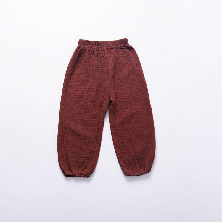 Boys' Girls' Cotton Retro Trousers Lantern Mosquito Proof Harlan Pants - PrettyKid