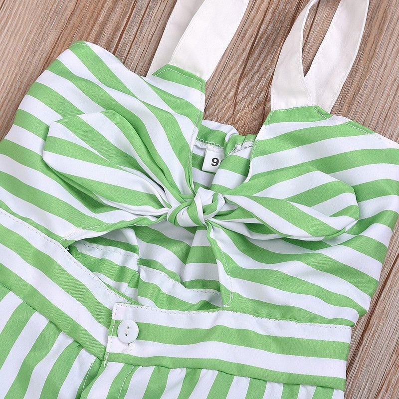Toddler Girls Stripe Suspender Skirt - PrettyKid