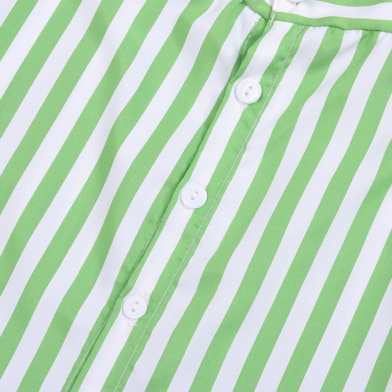 Toddler Girls Stripe Suspender Skirt - PrettyKid