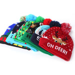Christmas Flap with Ball Knitted Hat Adult Children's Hat - PrettyKid