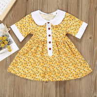 Beautiful Doll Collar Floral Allover Dress - PrettyKid