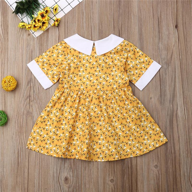 Beautiful Doll Collar Floral Allover Dress - PrettyKid