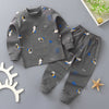 Baby Bear Print Sweatshirt And Trousers Baby Clothes Set - PrettyKid