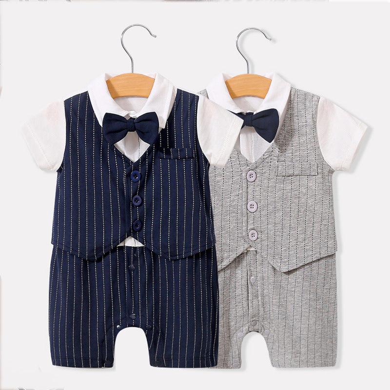 Gentleman Tie Bodysuit for Baby Boy Children's clothing wholesale - PrettyKid