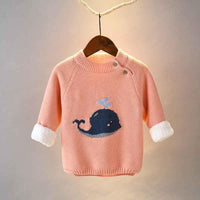 Autumn and Winter Children's Thickened Sweater Knitted Bottoms Baby - PrettyKid