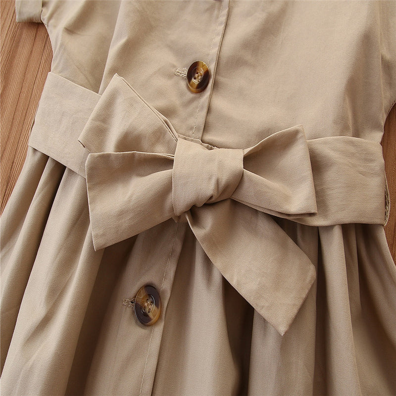 Girls' Dress 2023 Autumn Short Sleeve Princess Dress - PrettyKid