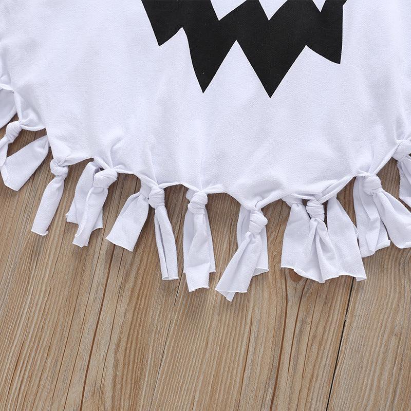 Children's Halloween Tassel Cartoon Bat Sleeveless Cloak Bulk Childrens Clothing Suppliers - PrettyKid