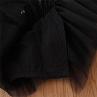 Girls Solid Long Sleeve Splicing Tulle Coats Wholesale - PrettyKid