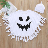 Children's Halloween Tassel Cartoon Bat Sleeveless Cloak Bulk Childrens Clothing Suppliers - PrettyKid