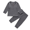 Unisex Children's Spring Autumn Long Sleeve round Neck Suits with Trousers - PrettyKid