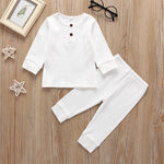 Unisex Children's Spring Autumn Long Sleeve round Neck Suits with Trousers - PrettyKid