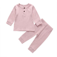 Unisex Children's Spring Autumn Long Sleeve round Neck Suits with Trousers - PrettyKid