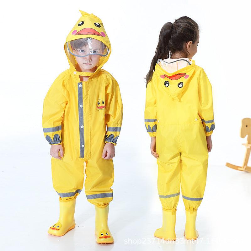 Children's Cartoon Long Jumpsuit Raincoat Only Raincoat - PrettyKid