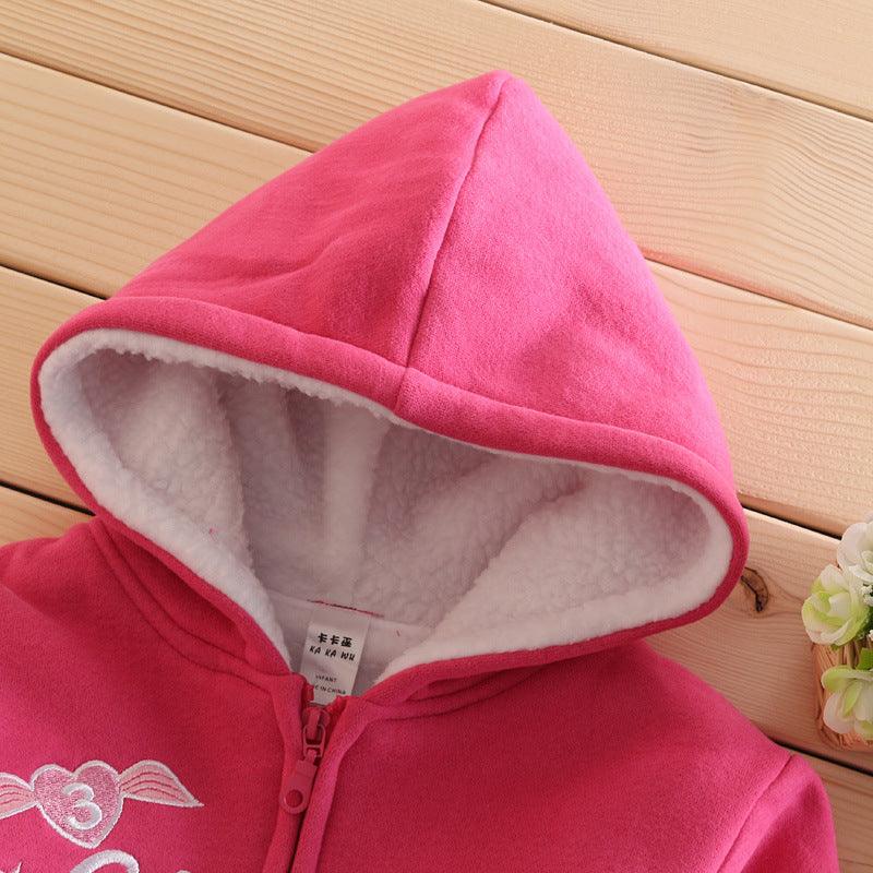 Toddler Kids Girls Leter Embroidery Hooded Padded Warm Casual Suit Wholesale Girls Boutique Clothing - PrettyKid