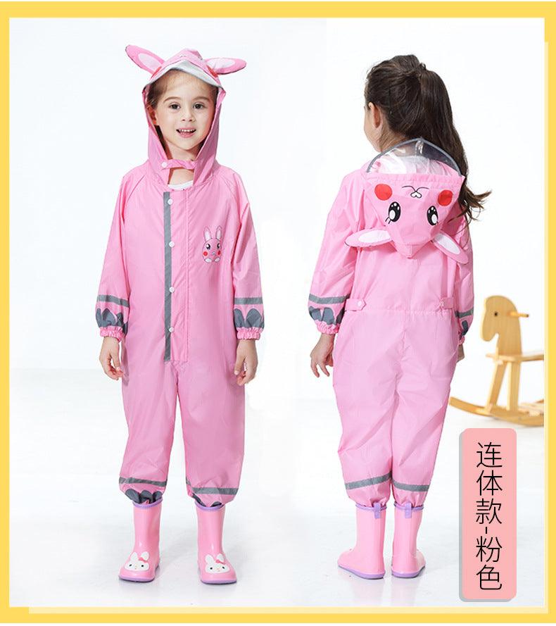 Children's Cartoon Long Jumpsuit Raincoat Only Raincoat - PrettyKid