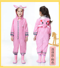 Children's Cartoon Long Jumpsuit Raincoat Only Raincoat - PrettyKid